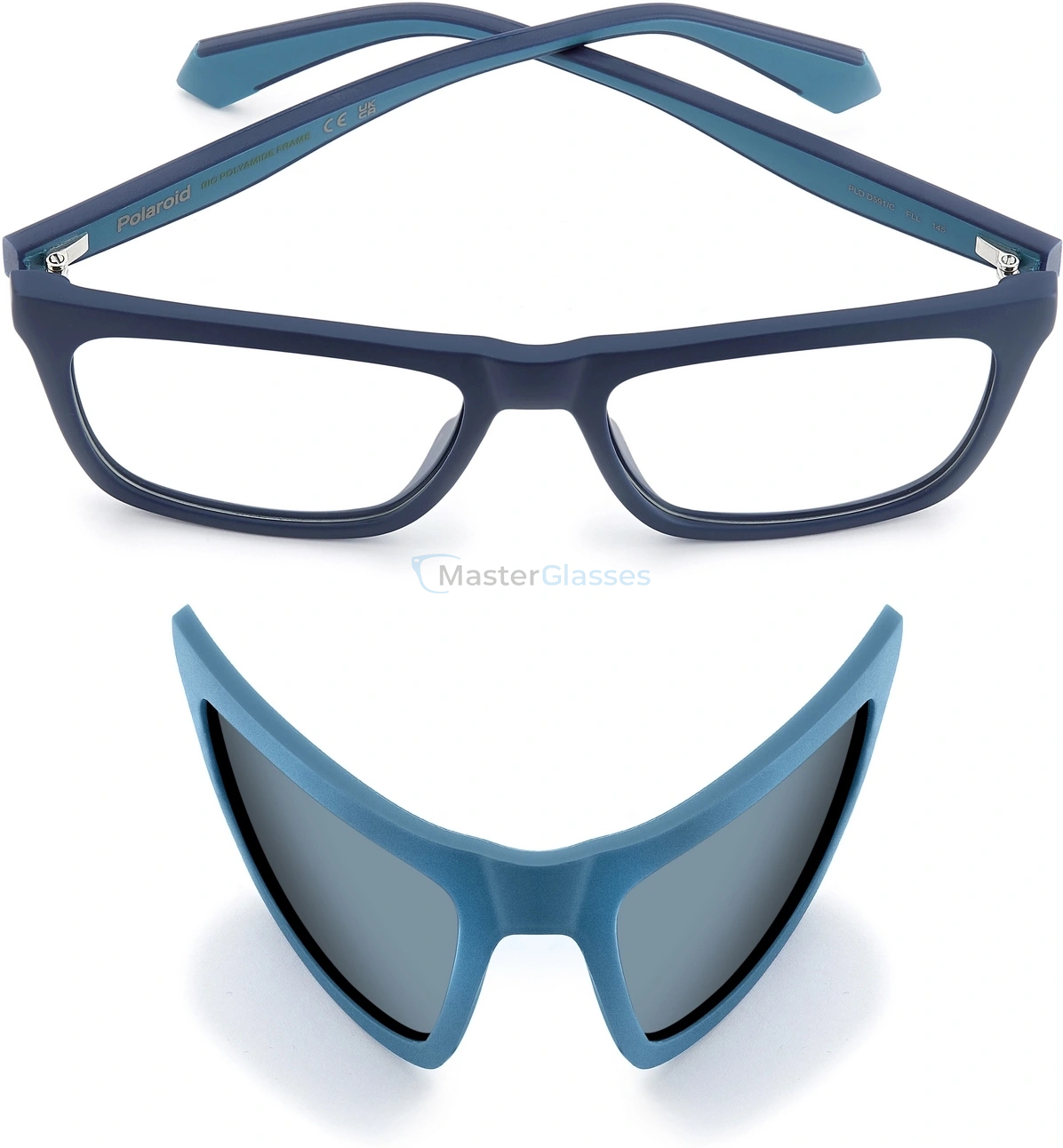 Оправа с солнцезащитным клипоном POLAROID PLD D591/C FLL Matte Blue