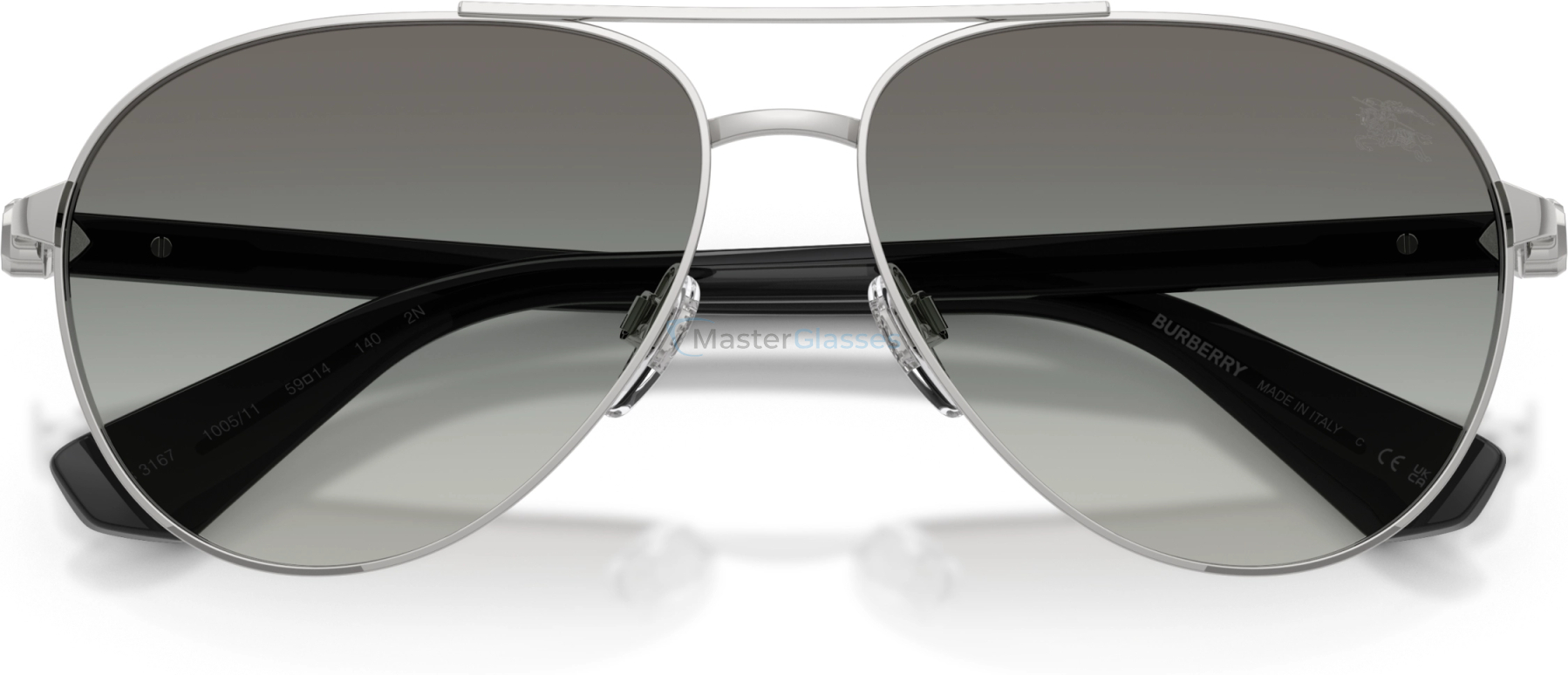 Солнцезащитные очки Burberry BE3167 100511 Silver