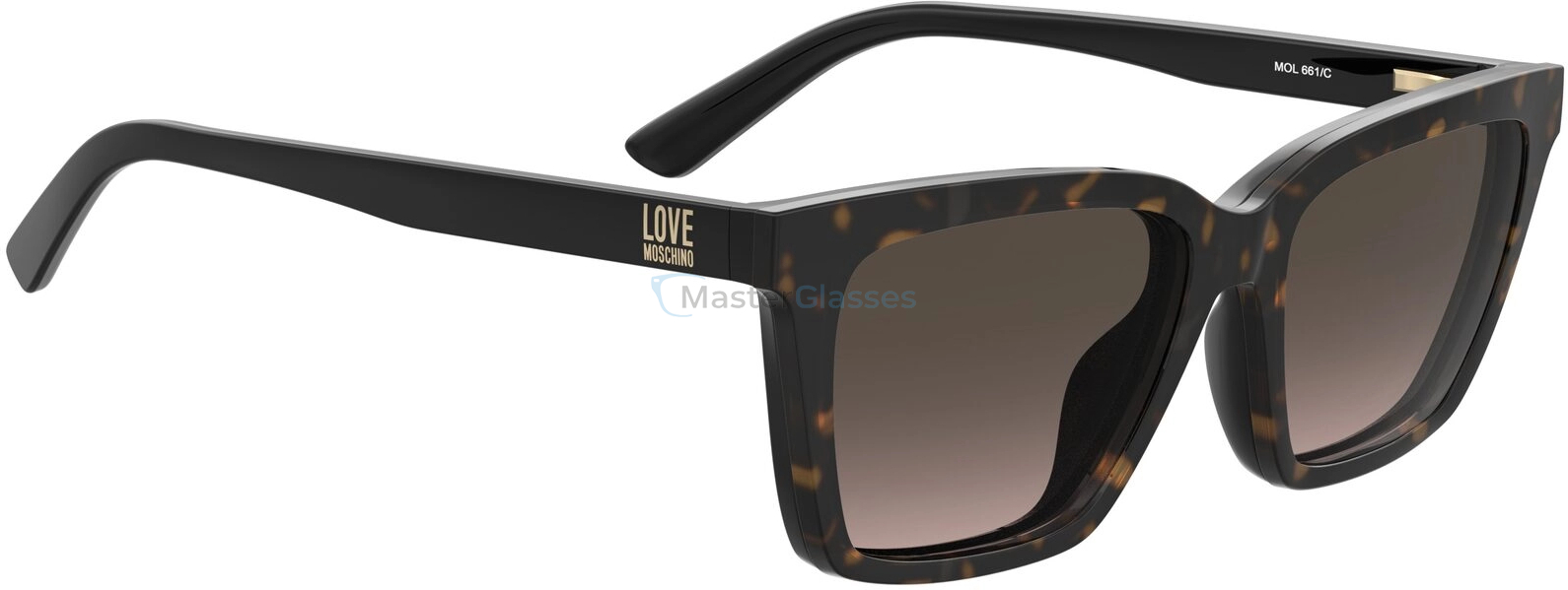 Оправа с солнцезащитным клипоном MOSCHINO LOVE MOL661/C 581 Havana Black