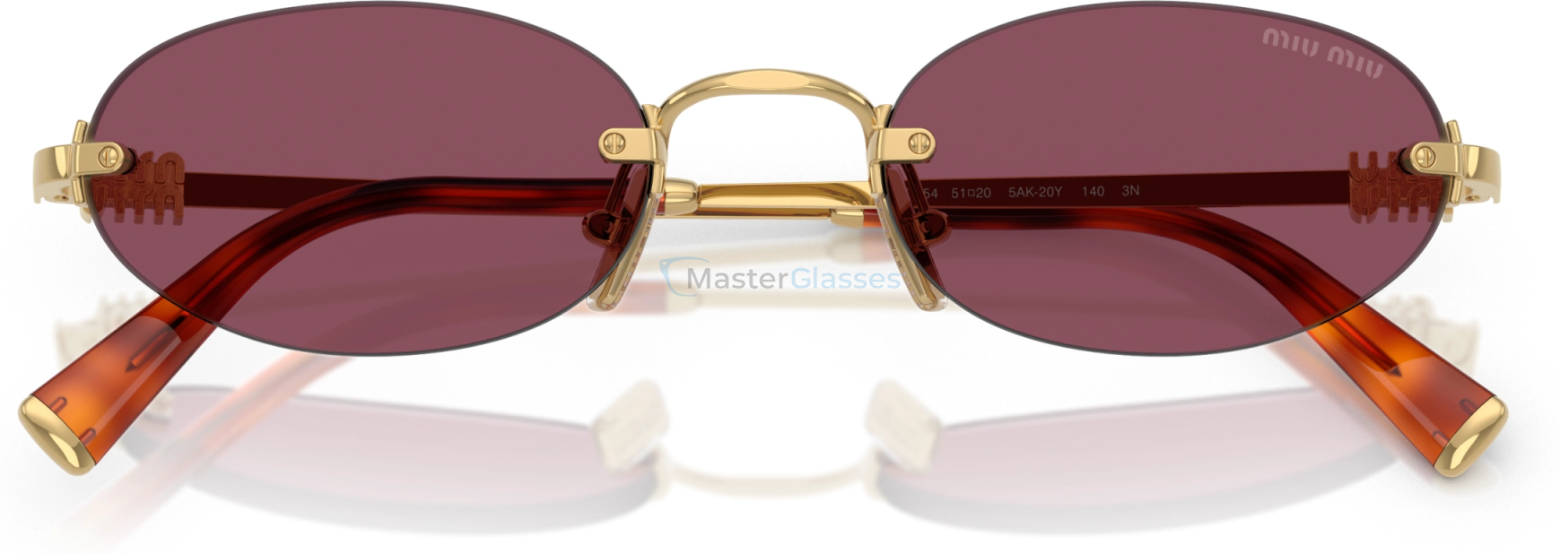Солнцезащитные очки Miu Miu MU A54S 5AK20Y Gold