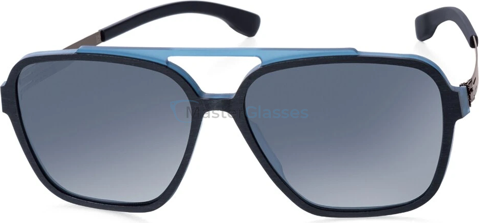 Солнцезащитные очки Ic! Berlin Henrik B. L. Midnight-Blue-Rough Gun-Metal Black-Matt Moonlight-Mirrored-Polarized Mittwoch