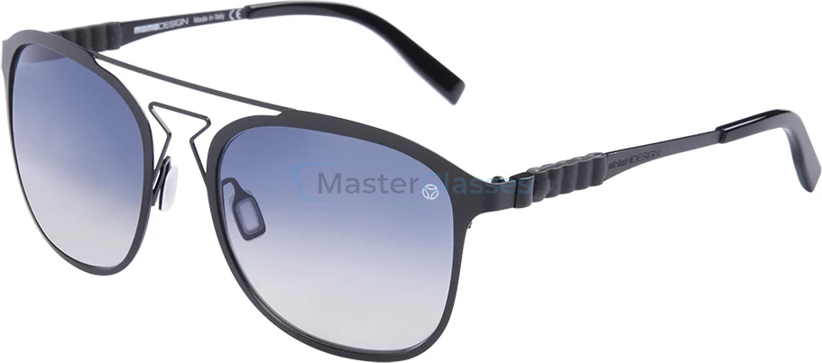 Солнцезащитные очки Momodesign 521 03 FULL RIM STAINLESSM STEEL MATT BLACK BLUE SHADED GREY LENSES