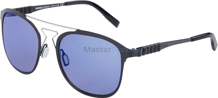 Солнцезащитные очки Momodesign 521 02 FULL RIM STAINLESS STEEL BLACK TRIFLECTION GUN BLUE LENSES