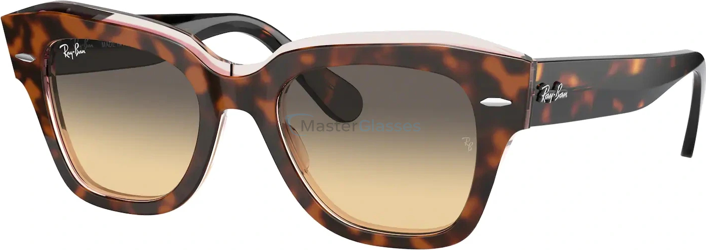 Солнцезащитные очки Ray-Ban State Street RB2186 1324BG Havana On Transparent Pink