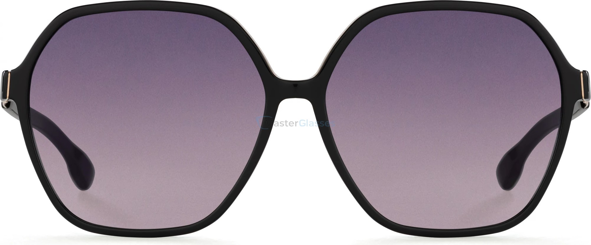 Солнцезащитные очки Ic! Berlin Beam Black Rose-Gold Black to Grey Mittwoch Long