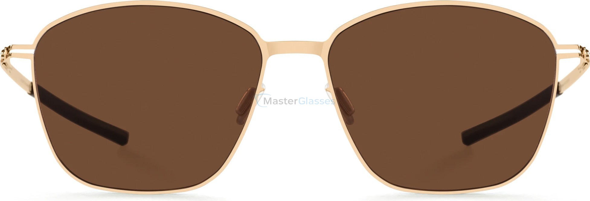Солнцезащитные очки Ic! Berlin Warm Braw Rose-Gold Nougat Mahogany-Brown Flex