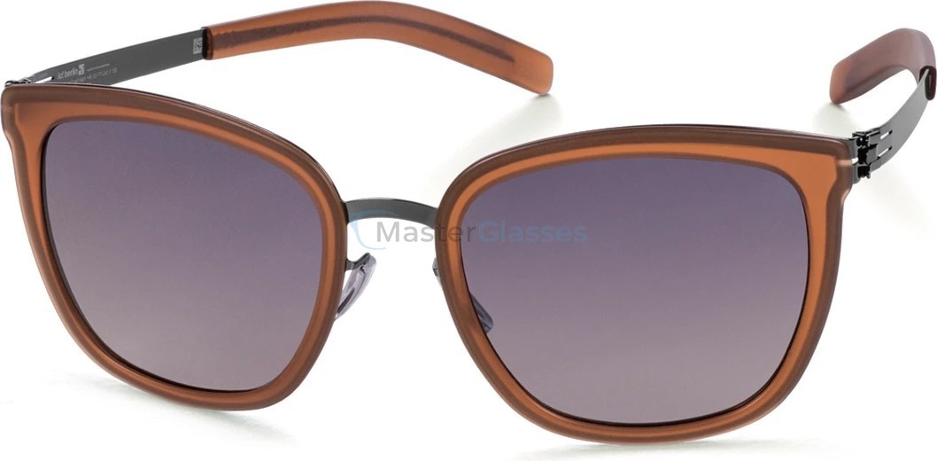 Солнцезащитные очки Ic! Berlin Maira B. Gun-Metal-Sandalwood-Matt Black to Grey Acetat
