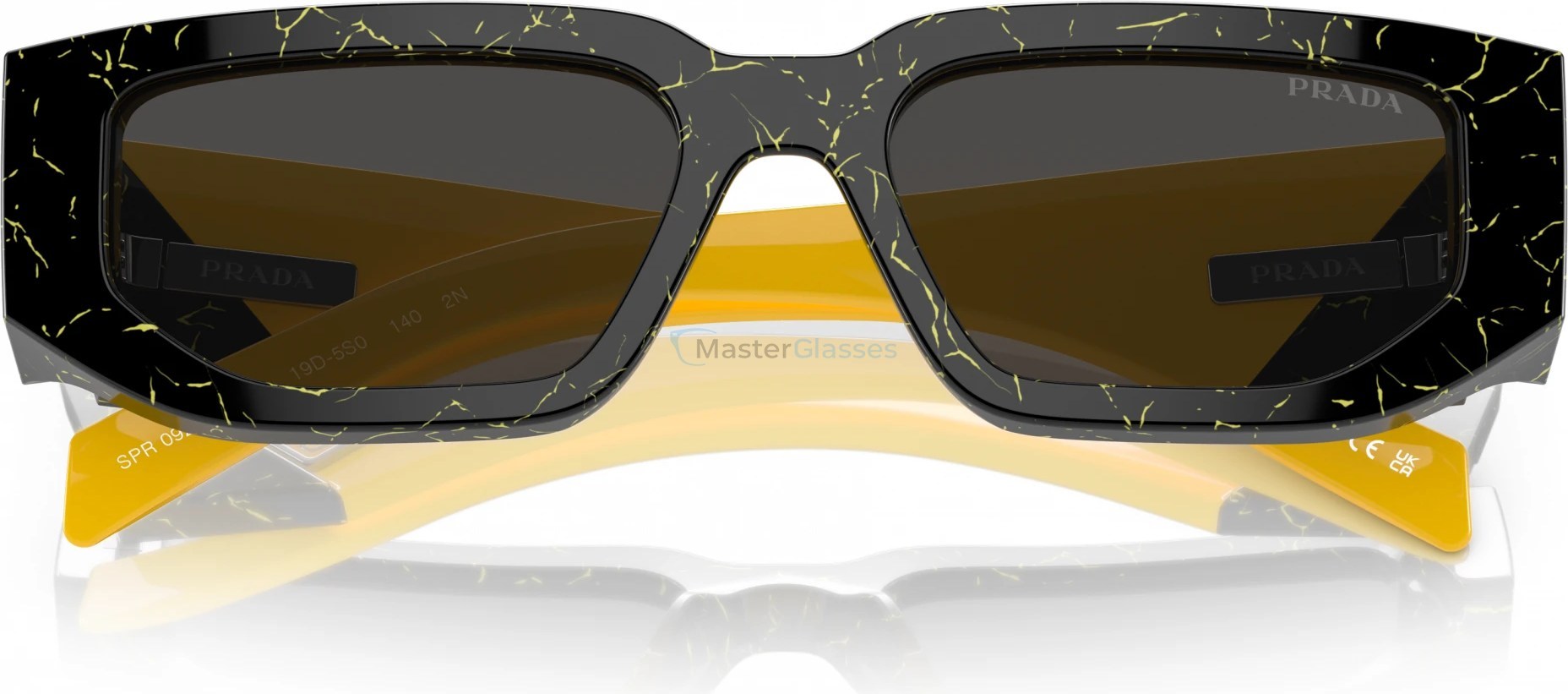 Солнцезащитные очки Prada PR 09ZS 19D5S0 Black Yellow Marble