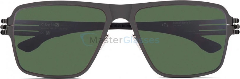 Солнцезащитные очки Ic! Berlin Steve B. Gun-Metal Black Green Polarized Donnerstag