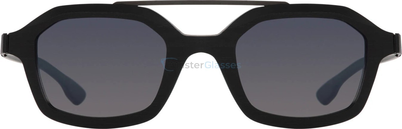 Солнцезащитные очки Ic! Berlin Graham Ecoblack-Rough-Black Black-Matt Black to Grey Mittwoch Long