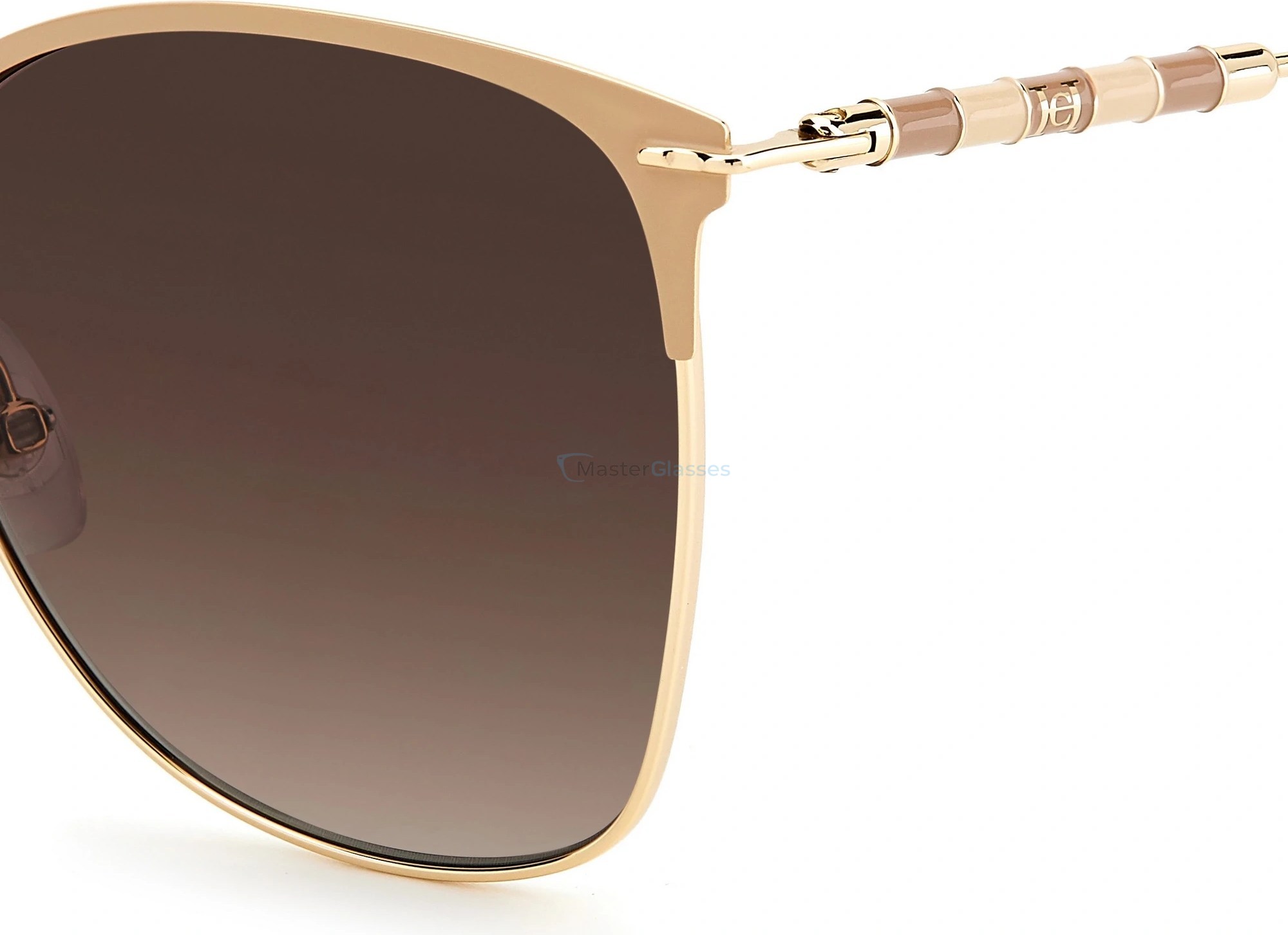 Солнцезащитные очки CAROLINA HERRERA CH 0036/S BKU, цвет GOLD NUDE, BROWN SF