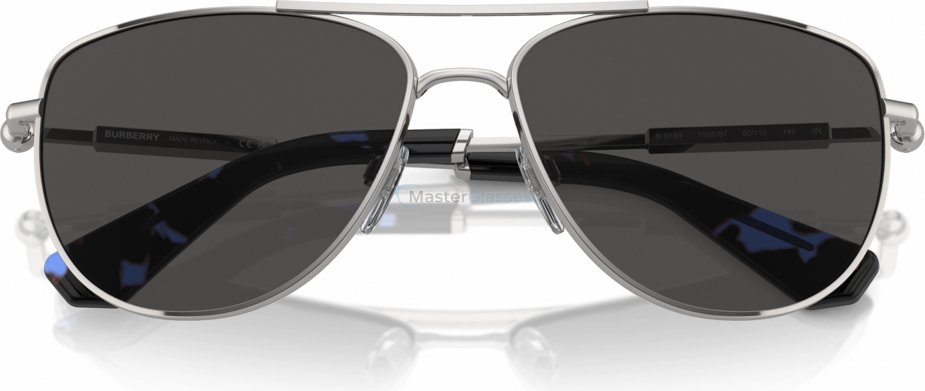 Солнцезащитные очки Burberry BE3149 100587 Silver