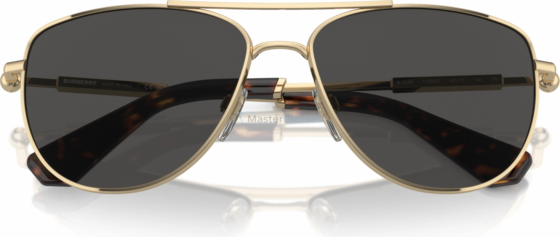Солнцезащитные очки Burberry BE3149 110987 Gold
