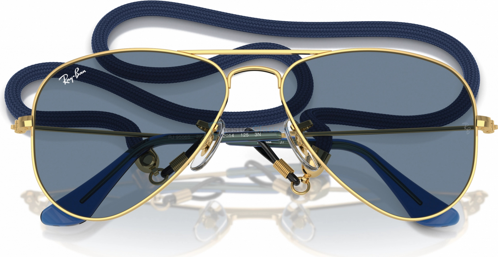 Детские солнцезащитные очки Ray-Ban JUNIOR AVIATOR RJ9506S 223/1U Gold