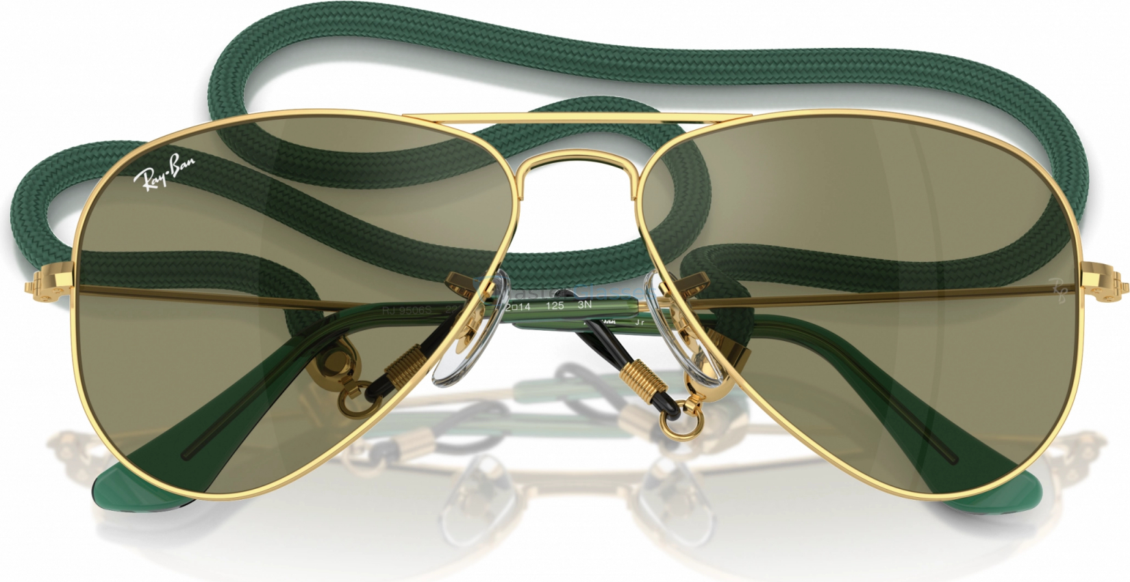 Детские солнцезащитные очки Ray-Ban JUNIOR AVIATOR RJ9506S 223/6R Gold