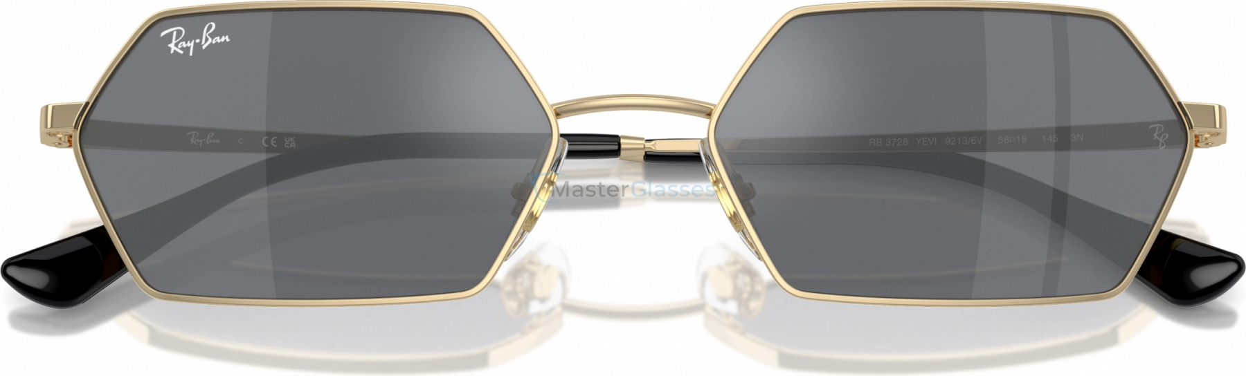 Солнцезащитные очки Ray-Ban YEVI RB3728 92136V Gold