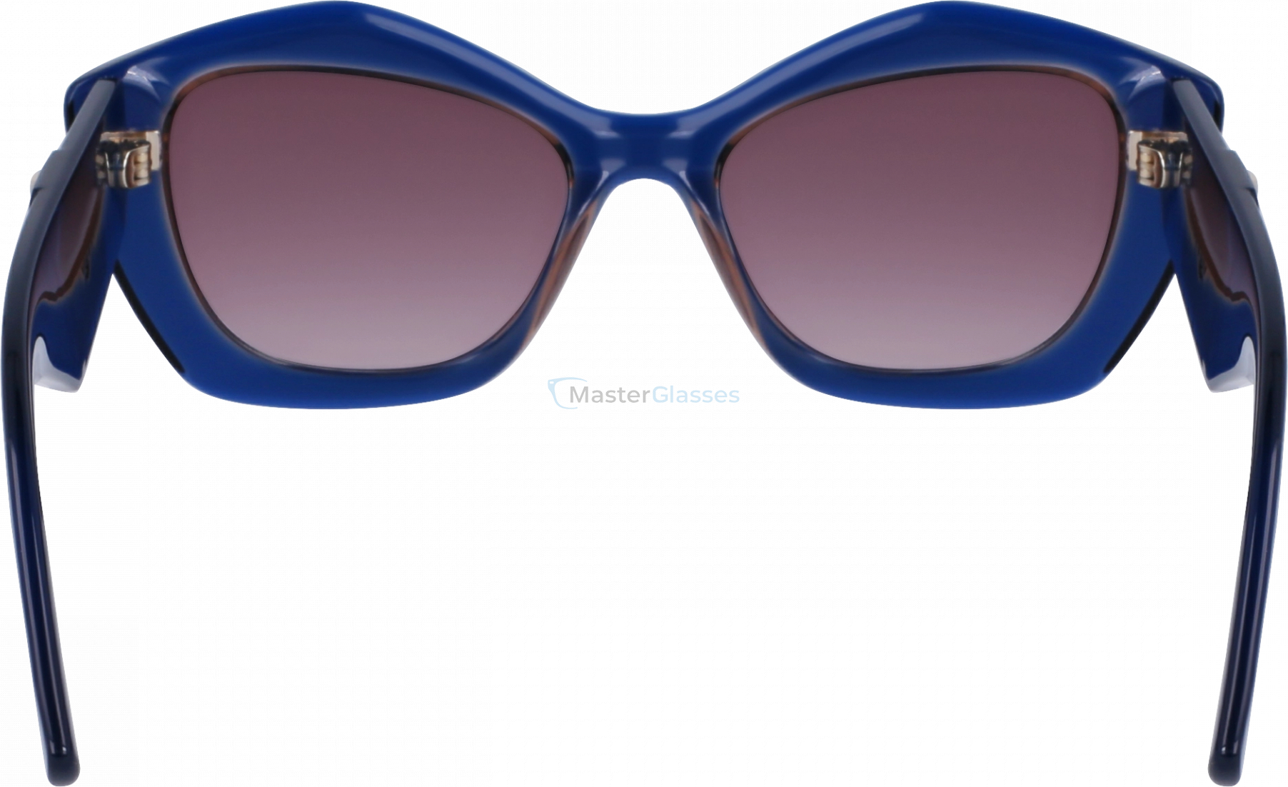 Солнцезащитные очки KARL LAGERFELD KL6127S 424, цвет BLUE/NUDE, BROWN