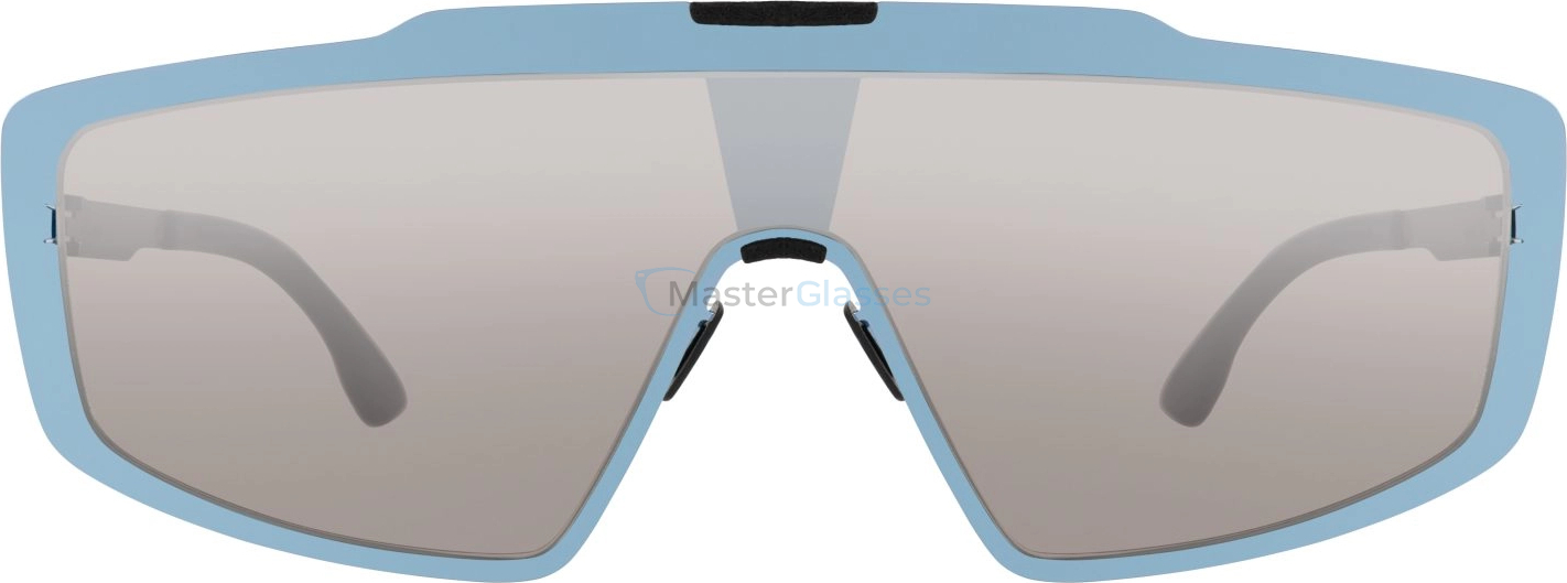 Солнцезащитные очки Ic! Berlin MB Shield 03 Electric-Light-Blue Black Brown-Sand Mirrored Donnerstag
