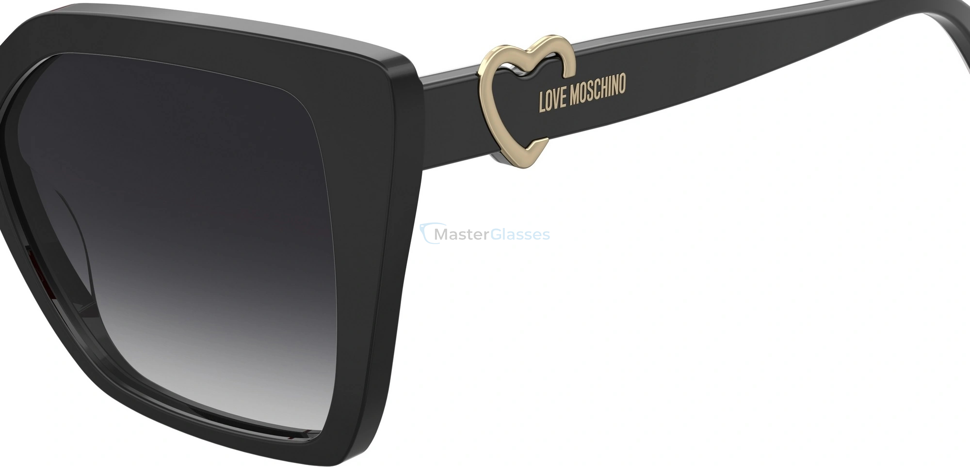 Солнцезащитные очки MOSCHINO LOVE MOL067/S 807, цвет BLACK, DARK GREY SF