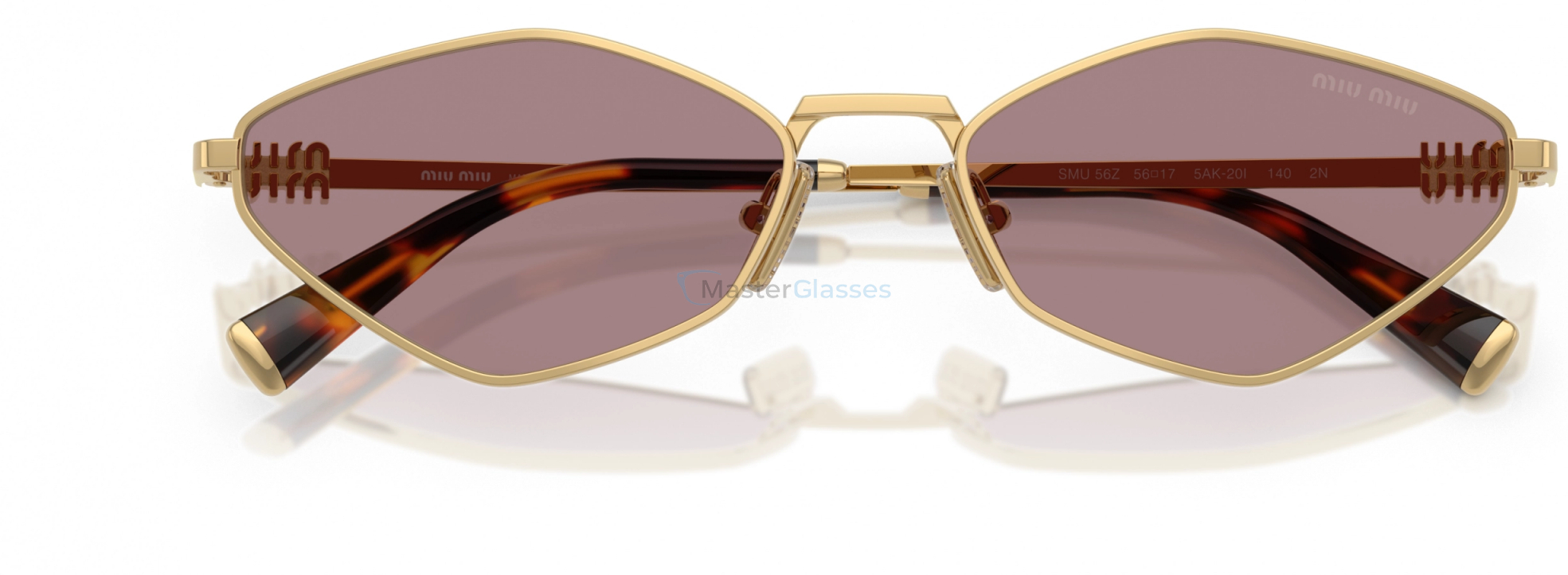 Солнцезащитные очки Miu Miu MU 56ZS 5AK20I Gold
