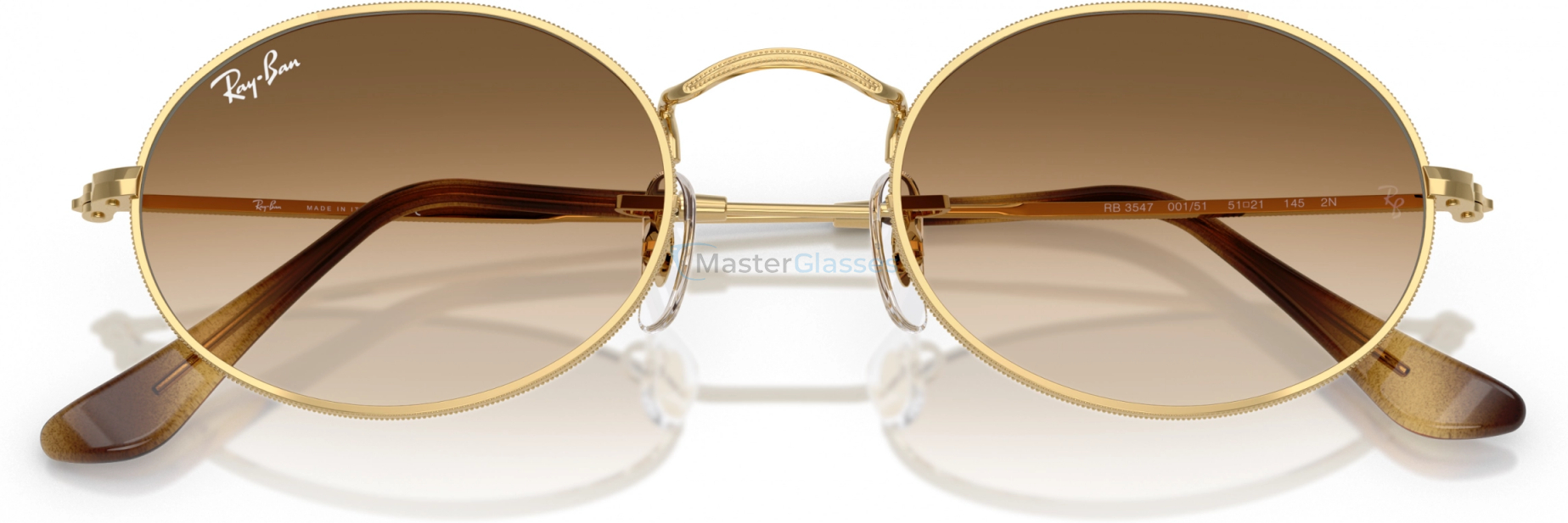 Солнцезащитные очки Ray-Ban OVAL RB3547 001/51 Gold