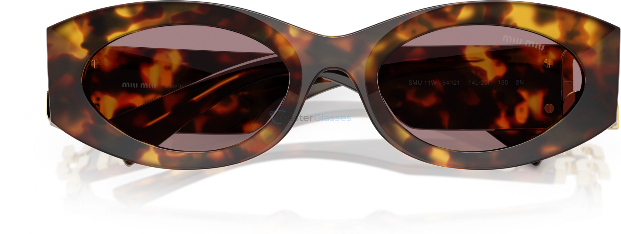 Солнцезащитные очки Miu Miu 0MU 11WS MU 11WS 14L20I Tortoise