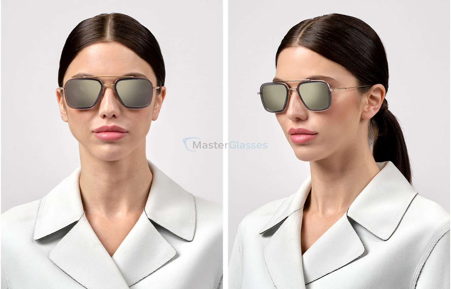 Солнцезащитные очки DITA FLIGHT.006 7806-C-GRY-GLD-52, цвет Dark Grey - Milky Gold Flash