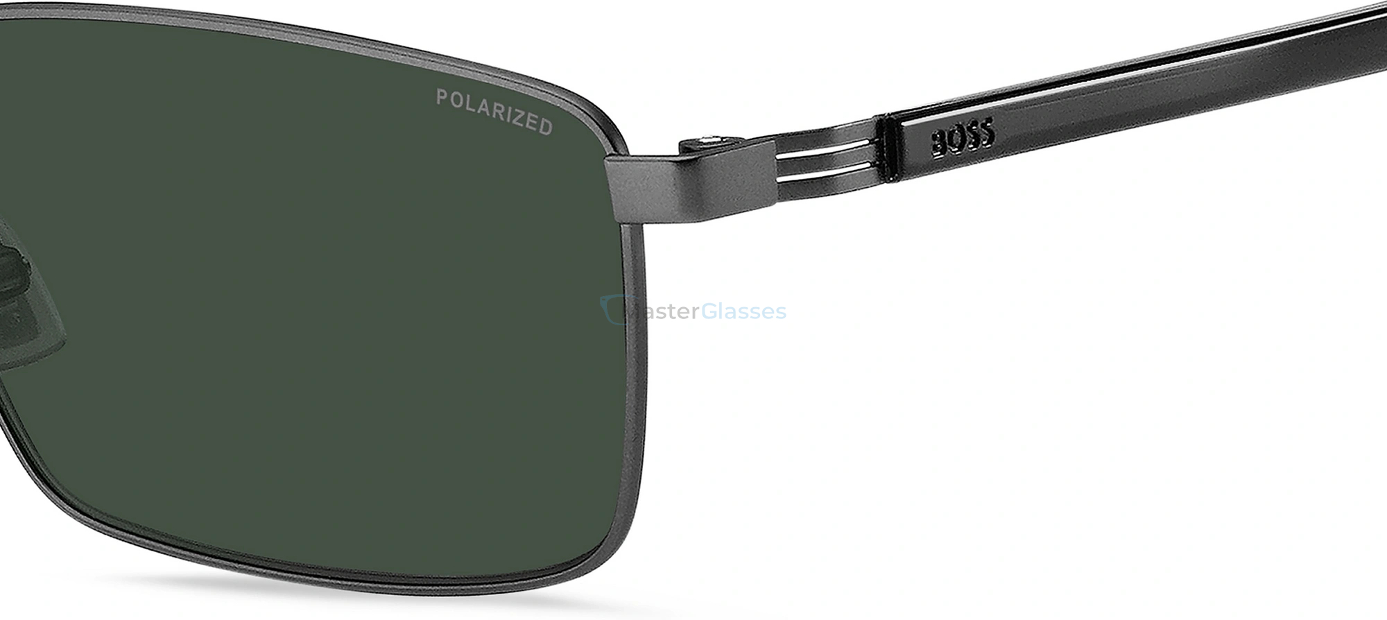Солнцезащитные очки HUGO BOSS 1700/S 4UY, цвет MATTE DARK RUTHENIUM GREY, GREEN POLARIZED