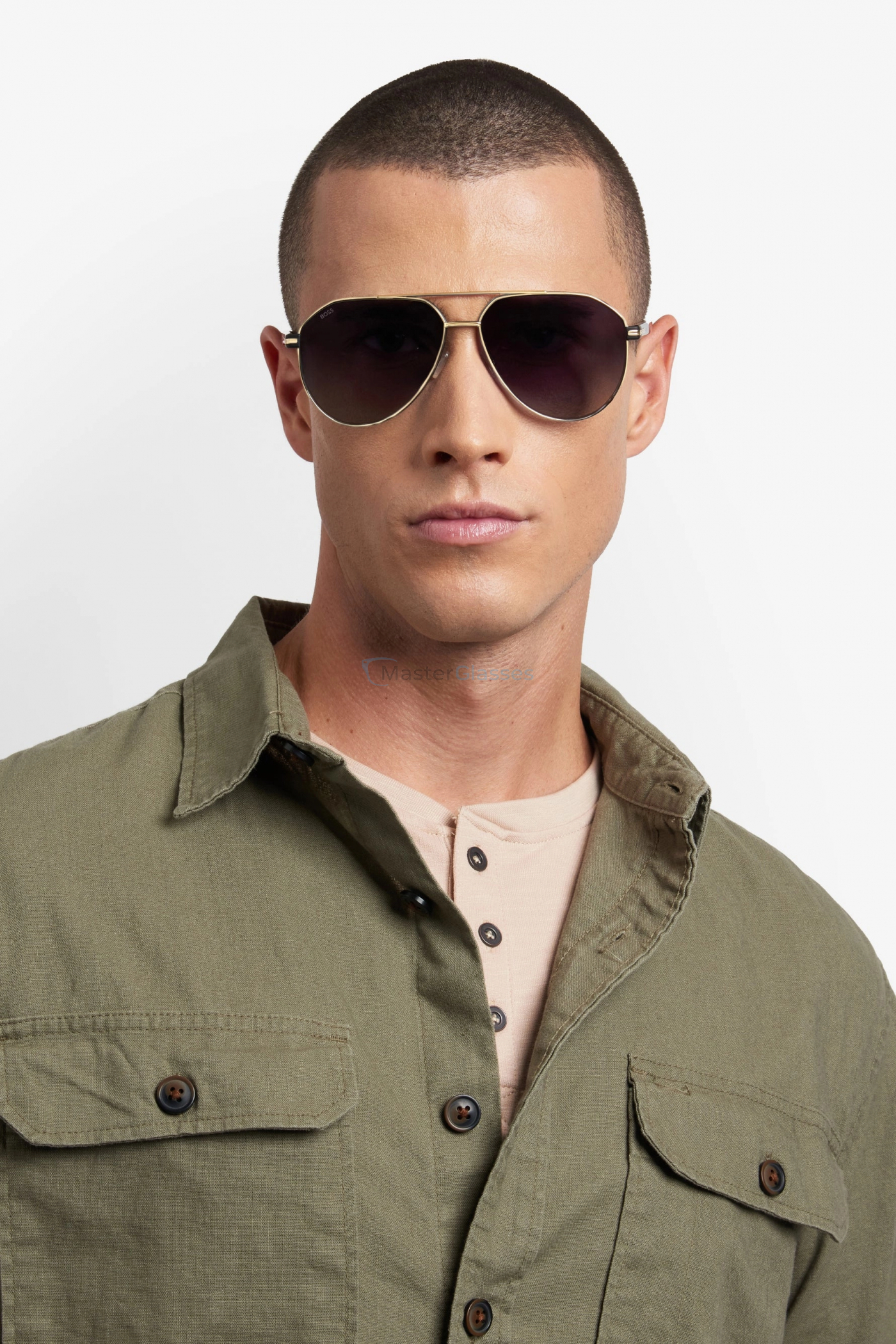 Солнцезащитные очки HUGO BOSS 1747/S RHL Gold Black_