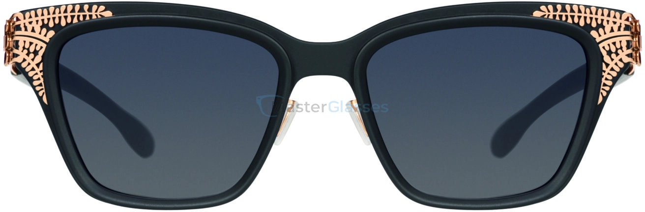 Солнцезащитные очки Ic! Berlin Bibhu 02 Rose-Gold-Black-Matt Black to Grey Mitwoch Long