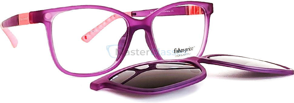 Детская оправа с солнцезащитным клипоном Fisher-Price FPCL008 PRP 52-17-120