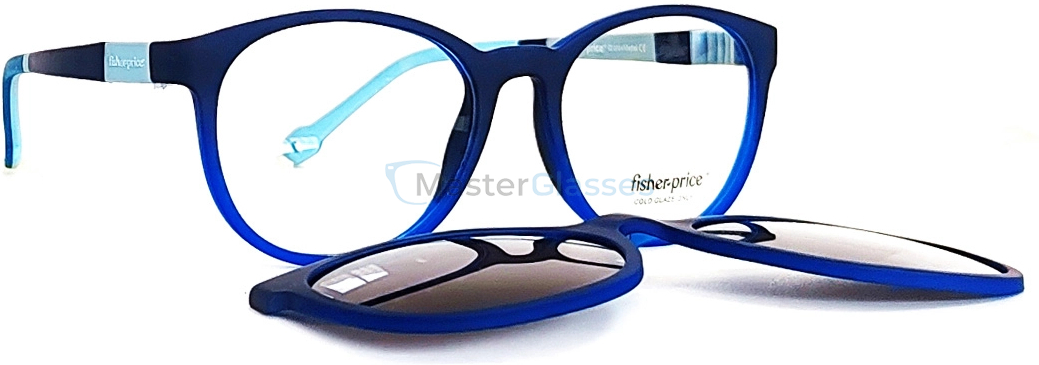 Детская оправа с солнцезащитным клипоном Fisher-Price FPCL006 NAVY 50-17-130