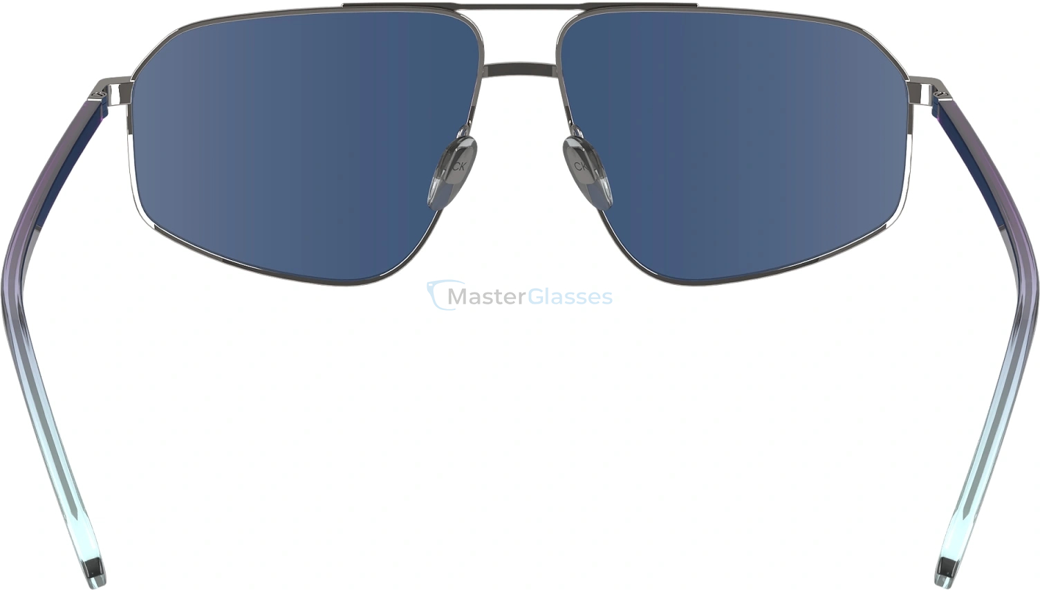 Солнцезащитные очки CALVIN KLEIN CK23126S 14, цвет LIGHT GUNMETAL, SOLID BLUE
