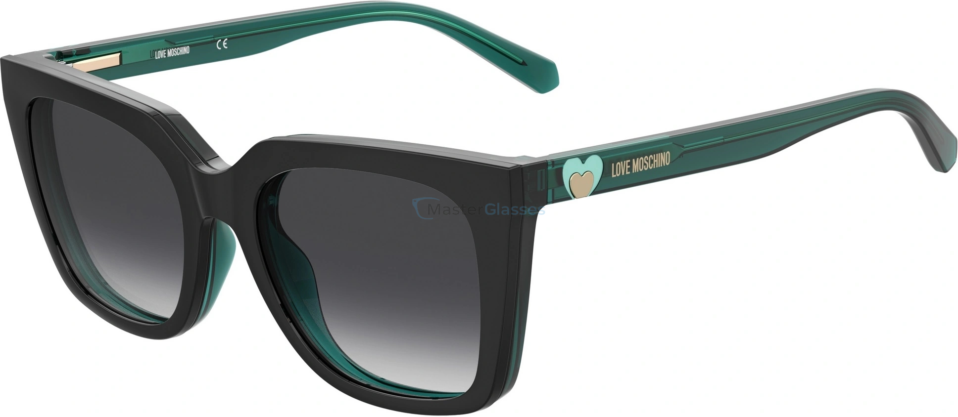 Оправа с солнцезащитным клипоном MOSCHINO LOVE MOL055/CS ETJ BLACK TEAL