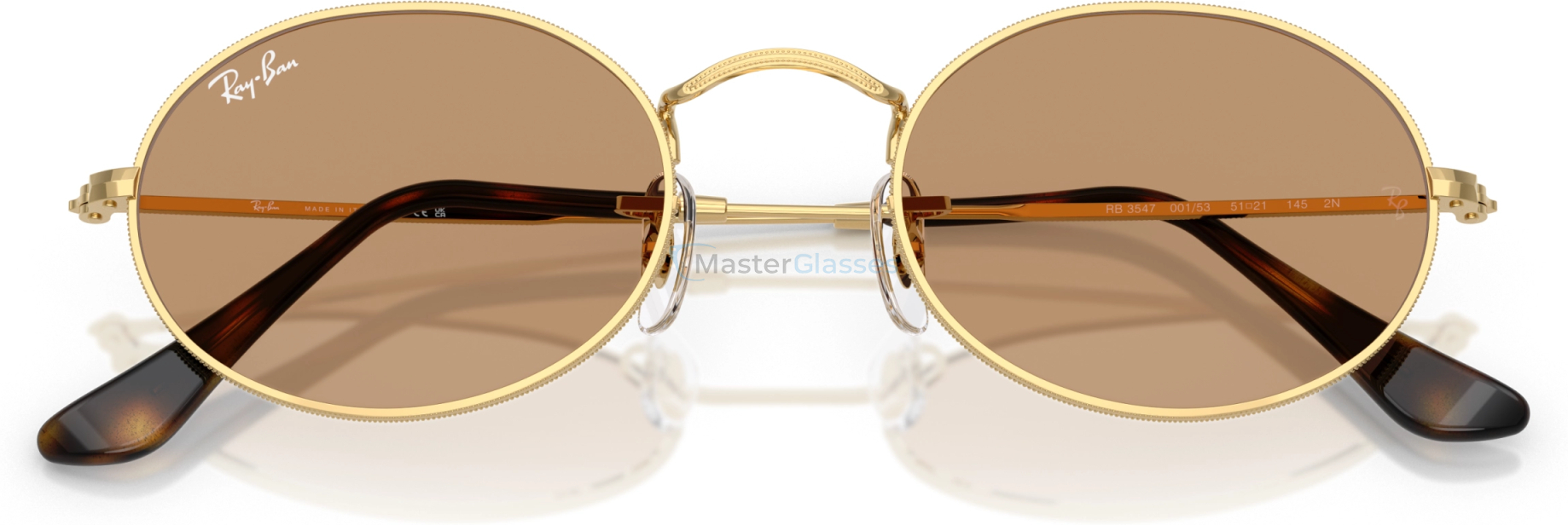 Солнцезащитные очки Ray-Ban OVAL RB3547 001/53 Gold