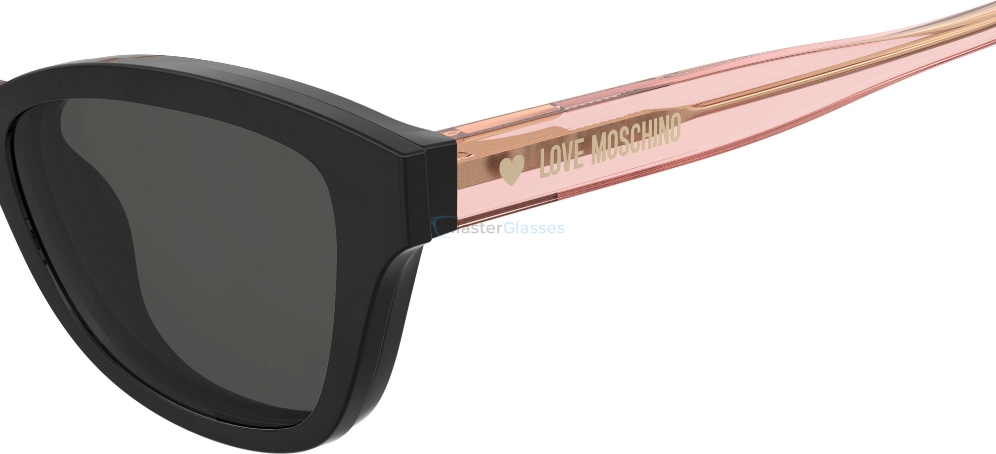 Детская оправа с солнцезащитным клипоном MOSCHINO LOVE MOL657/C/TN 3H2 Black Pink
