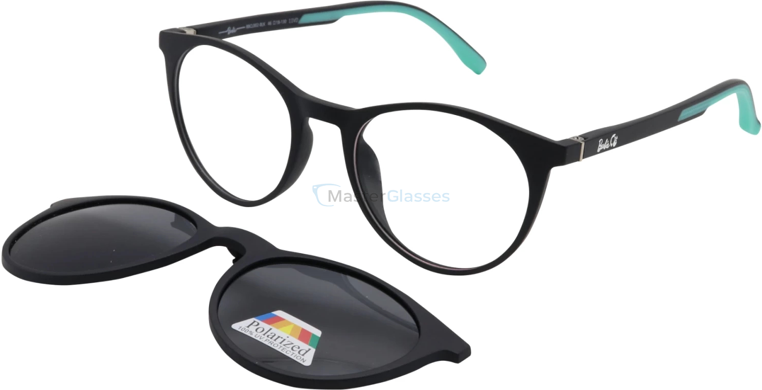 Детская оправа с солнцезащитным клипоном Barbie BBCL002 BLK
