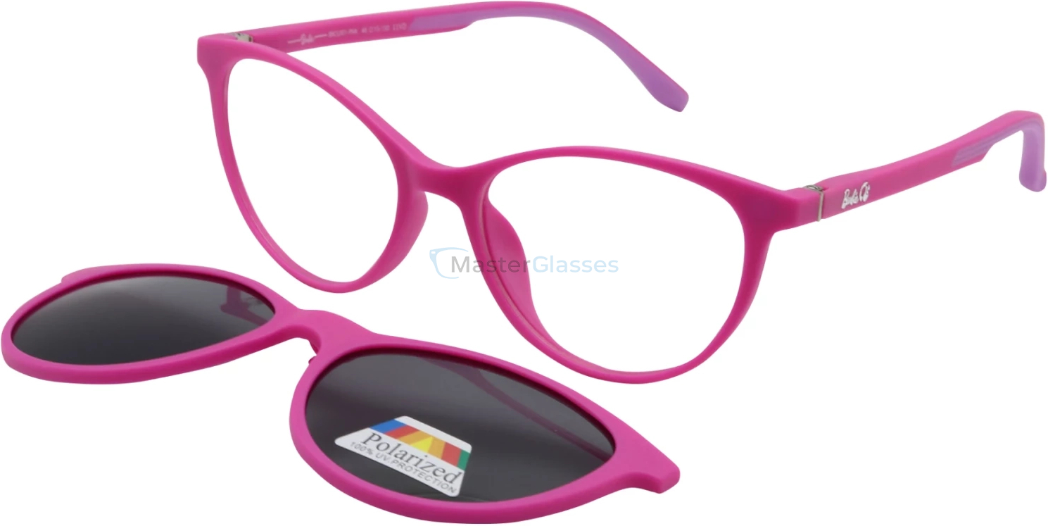 Детская оправа с солнцезащитным клипоном Barbie BBCL001 PNK