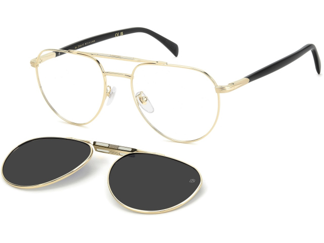 с солнцезащитным клипоном DAVID BECKHAM DB 1238/C RHL Gold Black 2