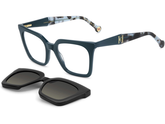 с солнцезащитным клипоном CAROLINA HERRERA HER 0376/C ZI9 Teal