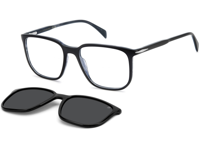 с солнцезащитным клипоном DAVID BECKHAM DB 1210/C 88M Black Striped Blue