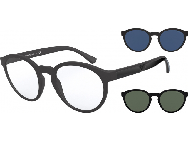 с солнцезащитными клипонами Emporio Armani EA4152 58011W Matte Black