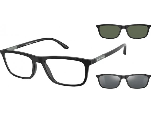 с солнцезащитными клипонами Emporio Armani EA4160 50421W Matte Black