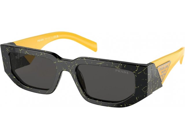 Prada PR 09ZS 19D5S0 Black Yellow Marble