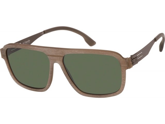 Ic! Berlin IB-Egon Walnut Rough Graphite Walnut-Matt Green Polarized Mittwoch