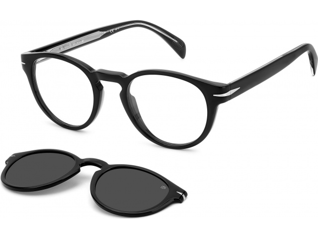 с солнцезащитным клипоном David Beckham DB 7104/CS 807 Black