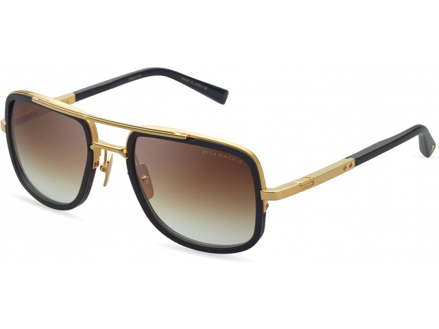 DITA MACH-S, цвет YELLOW GOLD - MATTE BLACK, DARK BROWN TO CLEAR GRADIENT
