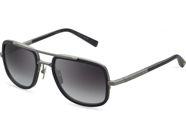 DITA MACH-S, цвет ANTIQUE SILVER - MATTE BLACK, DARK GREY TO CLEAR GRADIENT