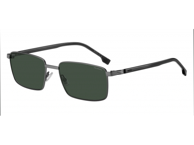 HUGO BOSS 1700/S 4UY, ���� MATTE DARK RUTHENIUM GREY, GREEN POLARIZED
